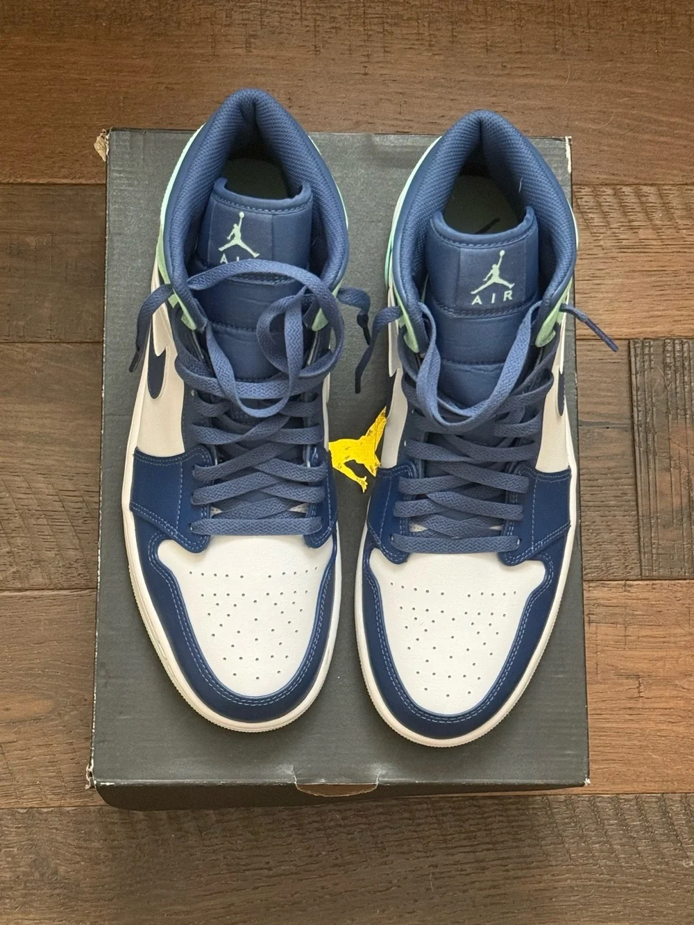 Jordan Men’s Sneakers - Navy Blue, White, Mint Green